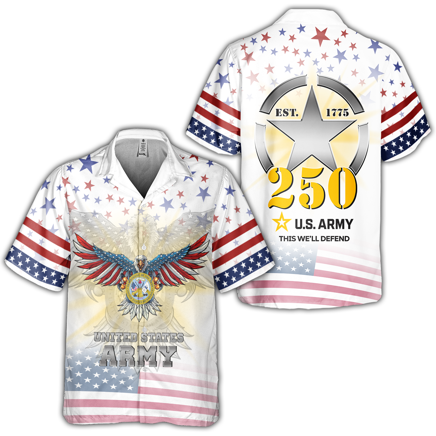 Army 250th Anniversary Cuban Shirt
