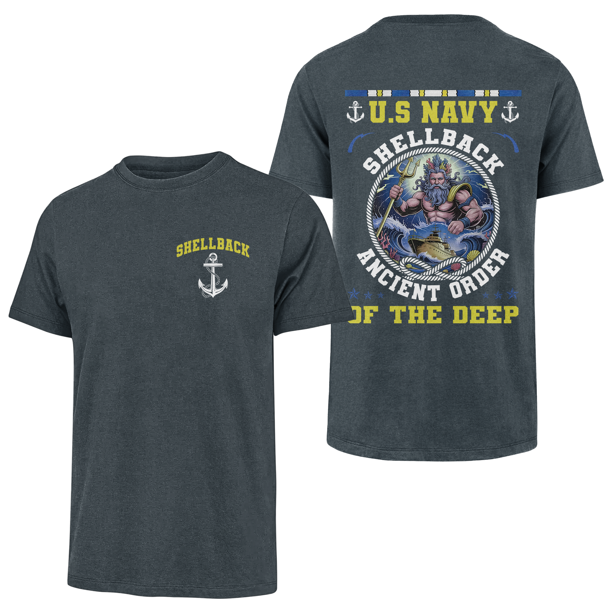 Shellback Ancient Order Of The Deep Double Sided Classic T-shirt