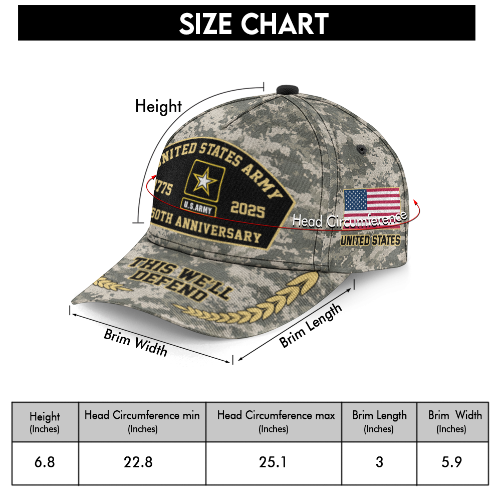 Army 250th Anniversary Classic Cap