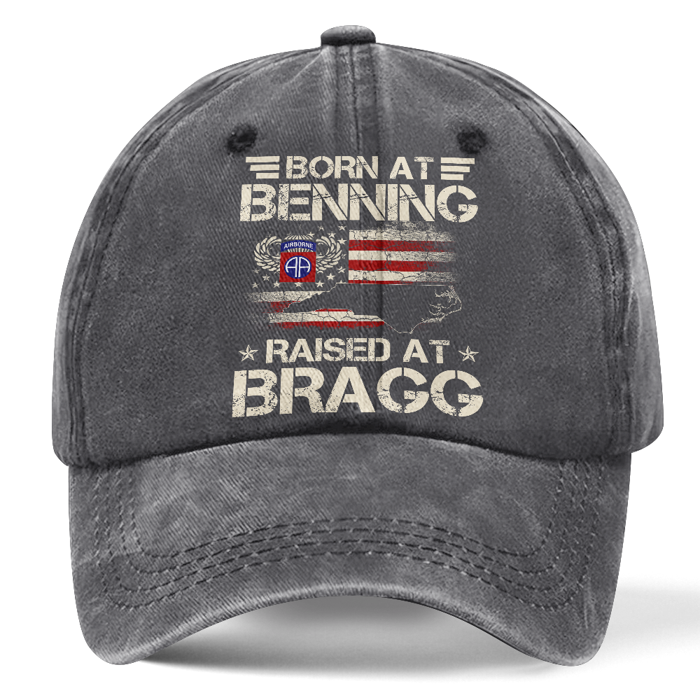 82nd Airborne Born At Benning Washed Cap