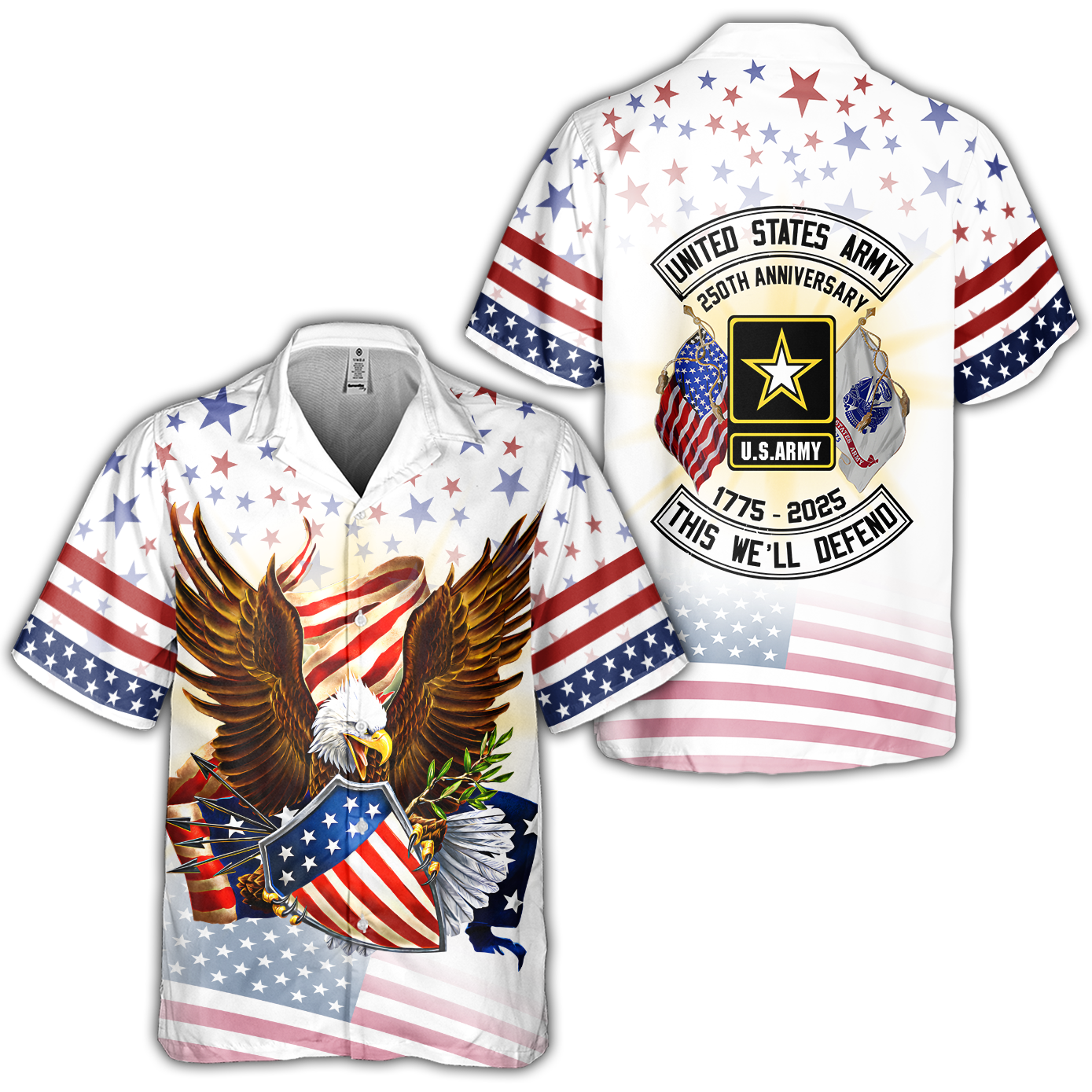 Army 250th Anniversary Cuban Shirt