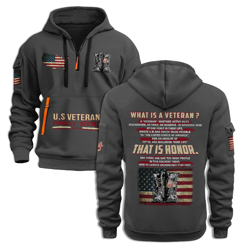 What Is A Veteran Quarter Zip Hoodie