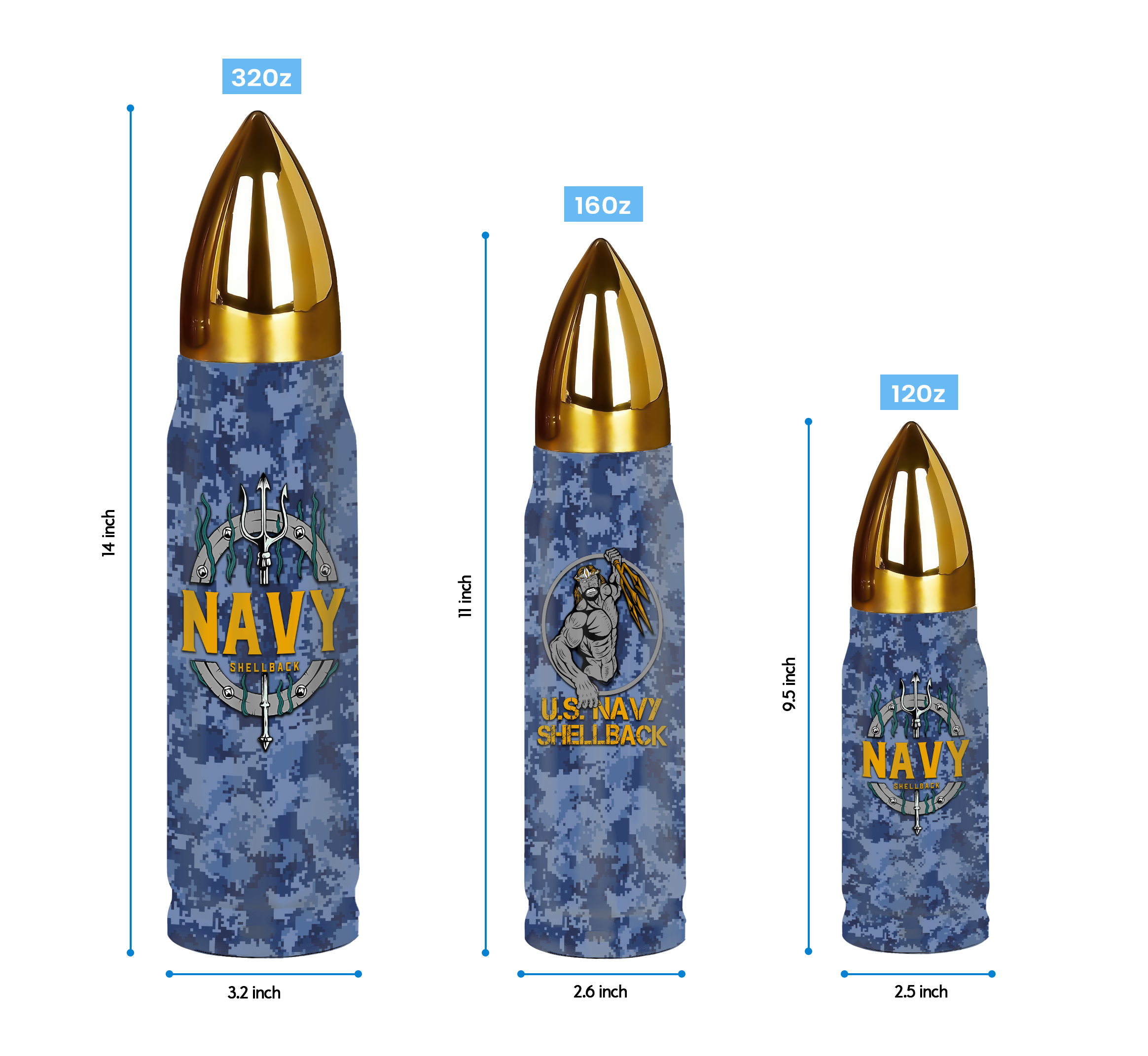 Navy Shellback Bullet Tumbler