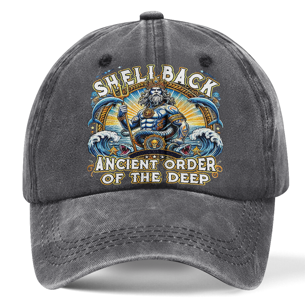 Personalizable Navy Shellback Washed Cap