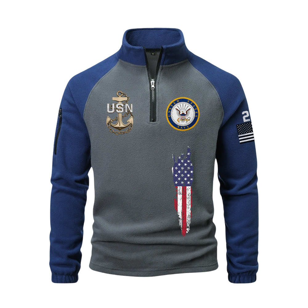 Navy 250th Anniversary Half-Zip Raglan Sweatshirt