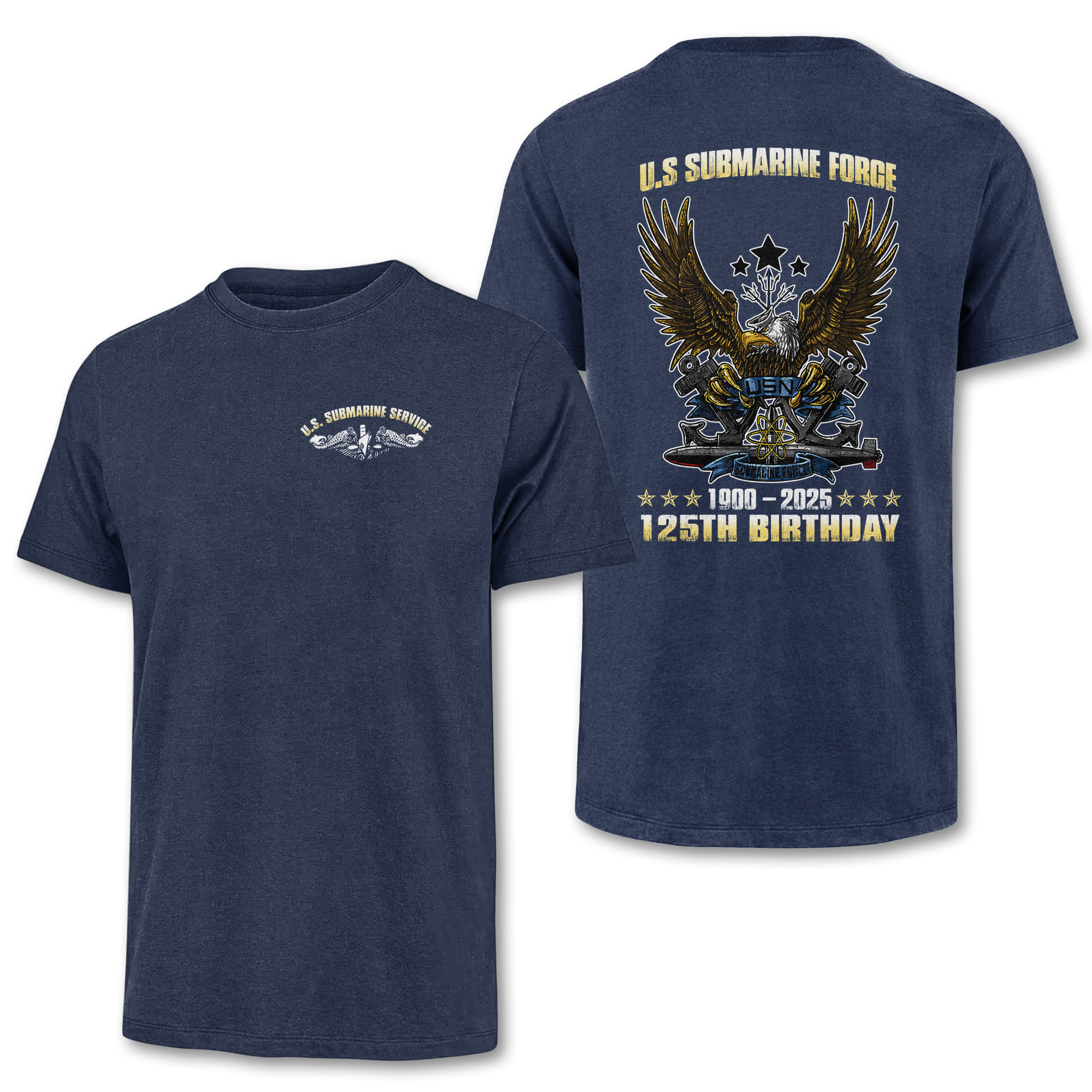 Navy Submarine 125th Birthday Double Sides Classic T-shirt