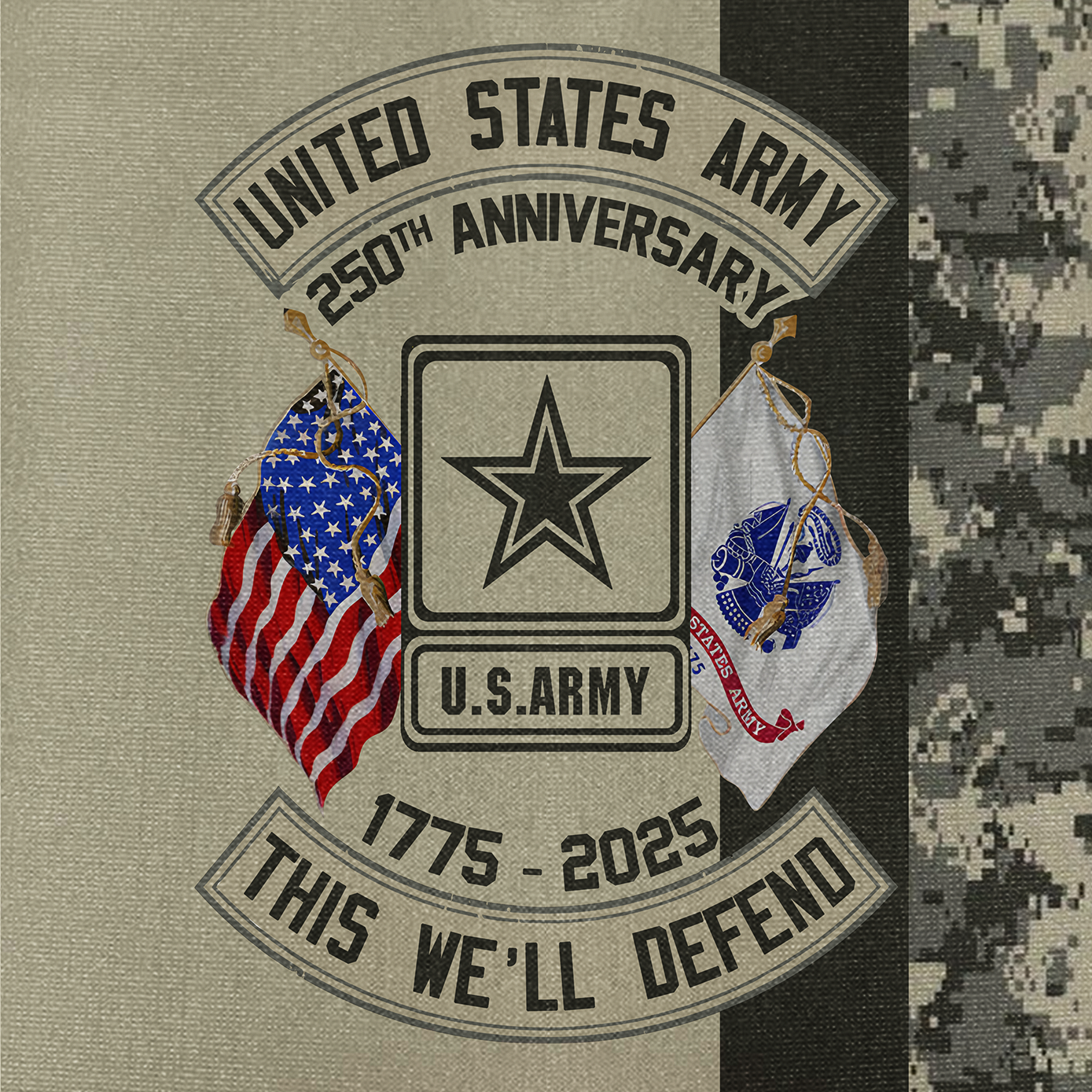 Army 250th Anniversary Cuban Shirt