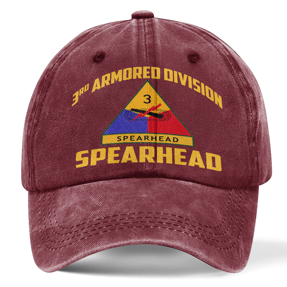 Personalizable Army 3rd Armored Division Washed Cap