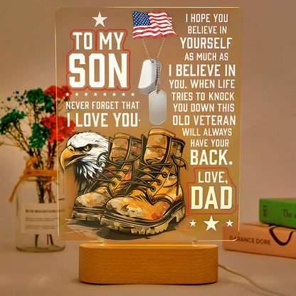 Veteran's Son To My Son - 3D LED LAMP