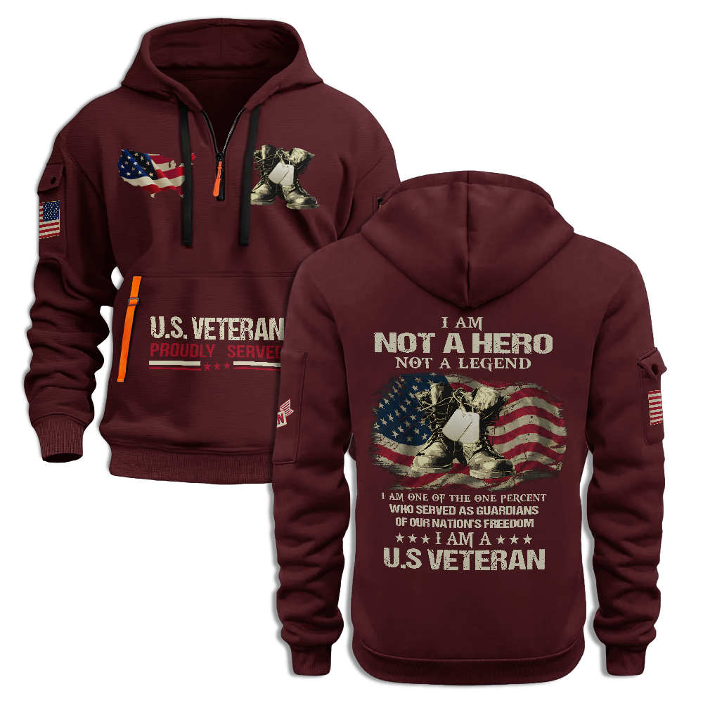 I'm A Veteran Quarter Zip Hoodie