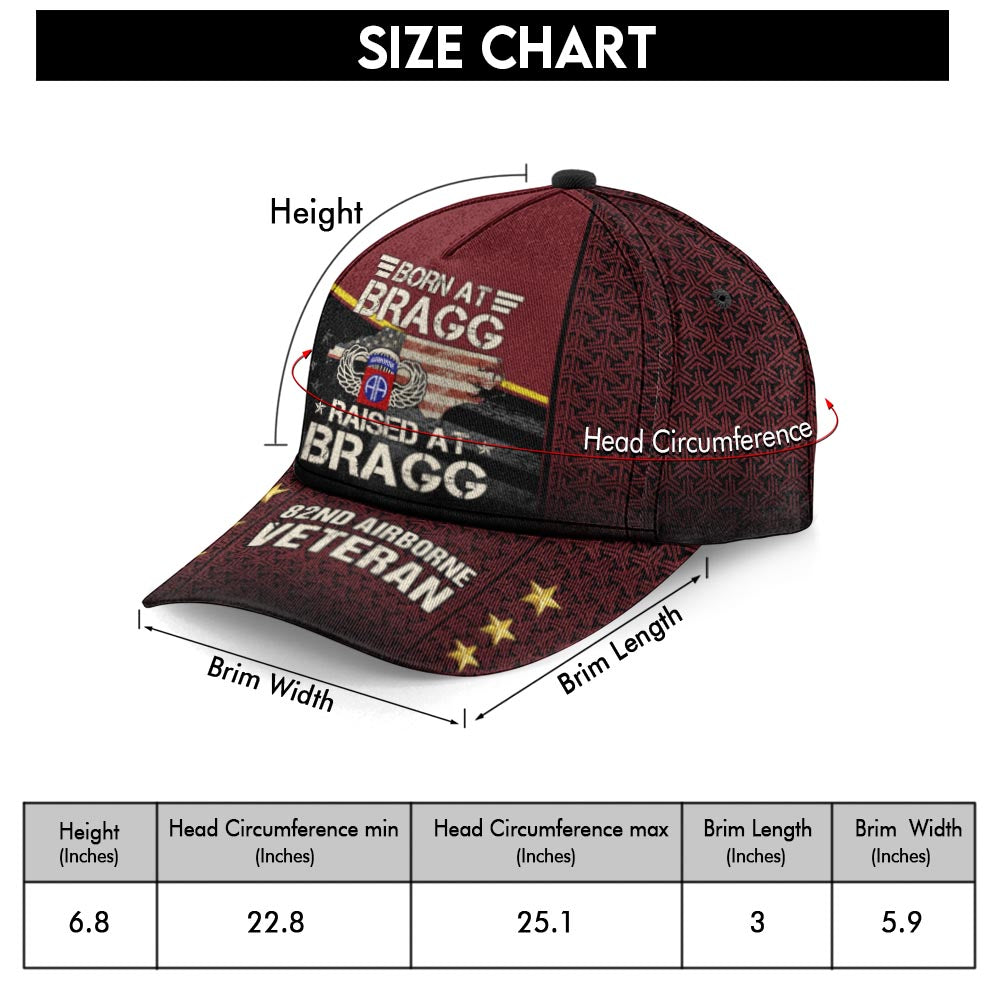 Airborne Born At Bragg Raised At Bragg Hat Cap