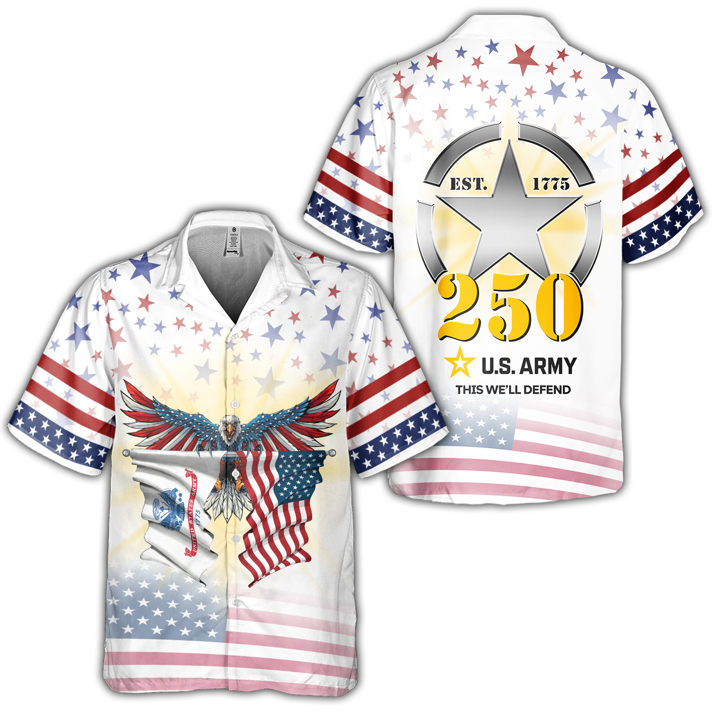 Army 250th Anniversary Cuban Shirt