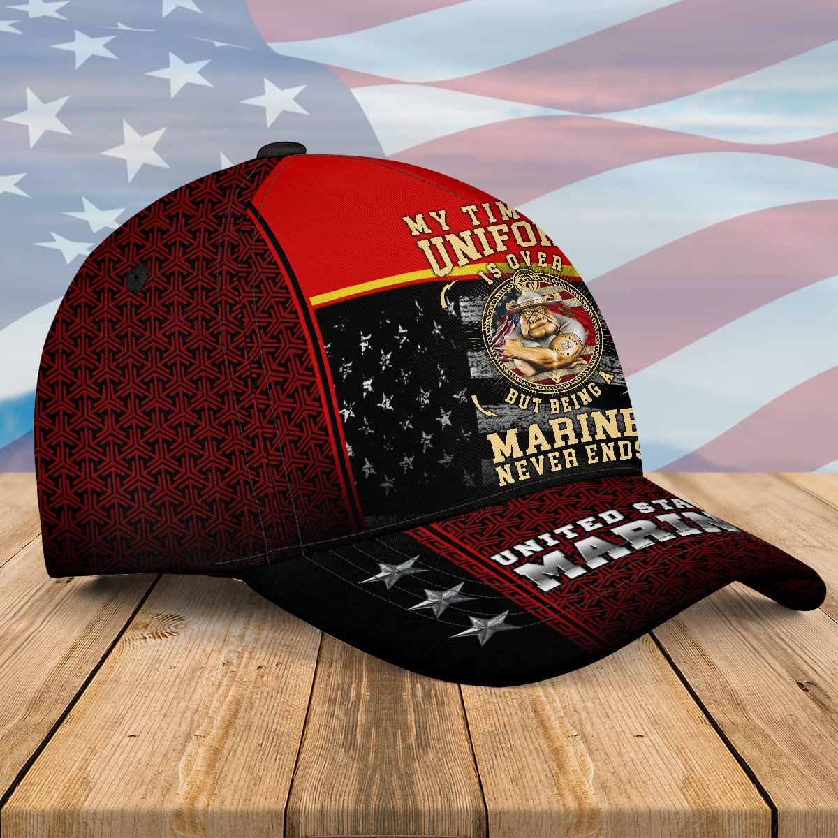 Being A Marine Never Ends Hat Cap