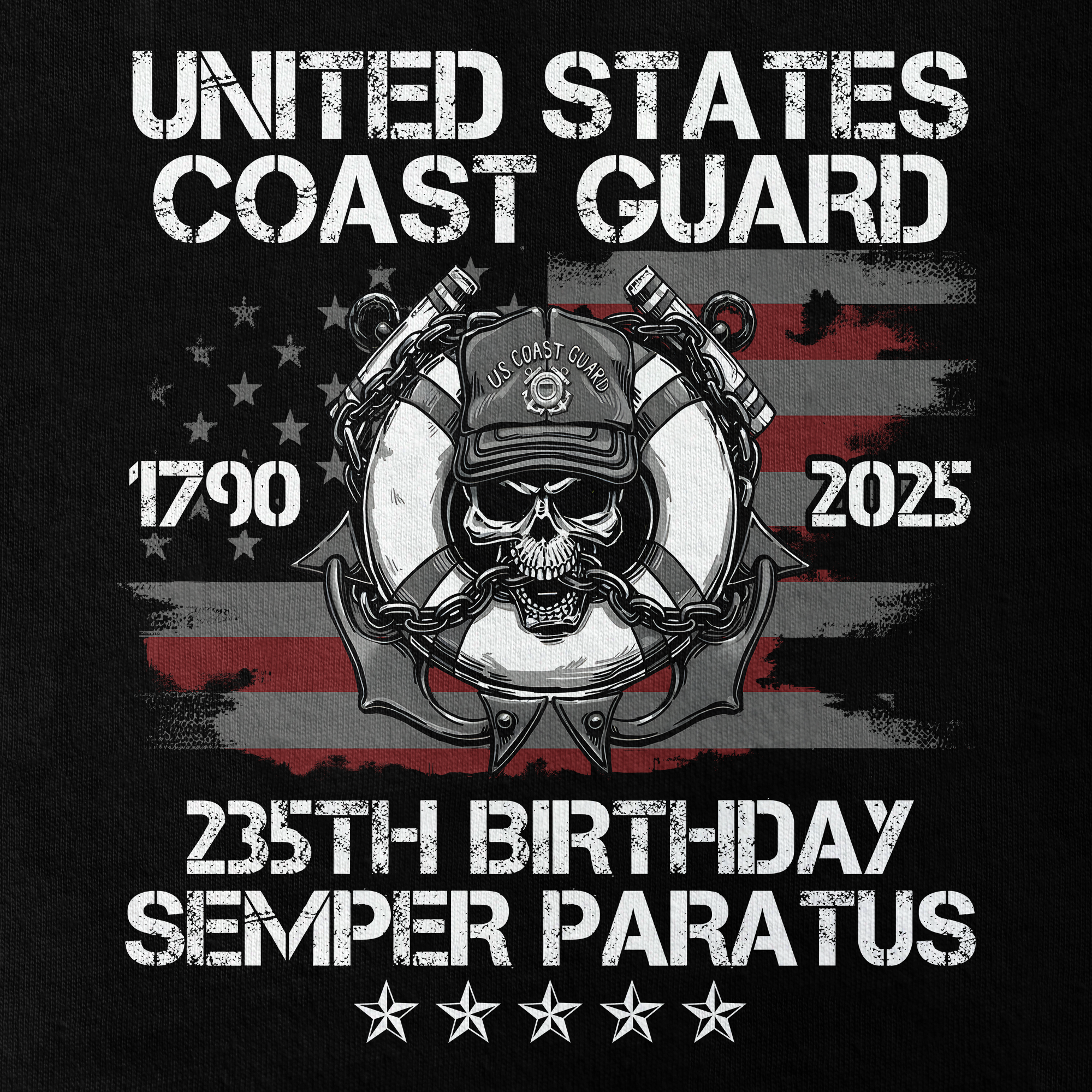 Coast Guard 235th Birthday Double Side Classic T-shirt