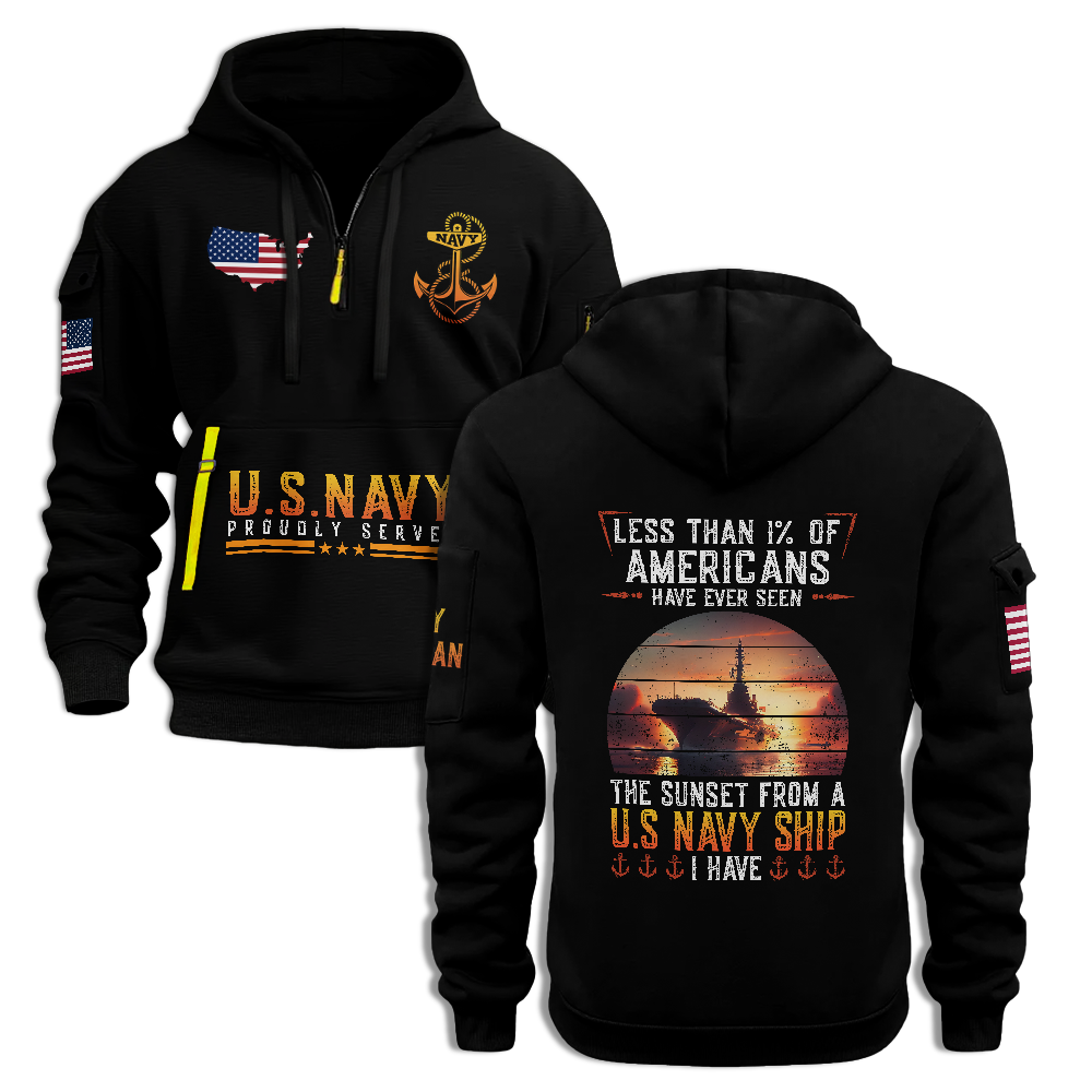 Less Than 1% Sunset Quarter Zip Hoodie