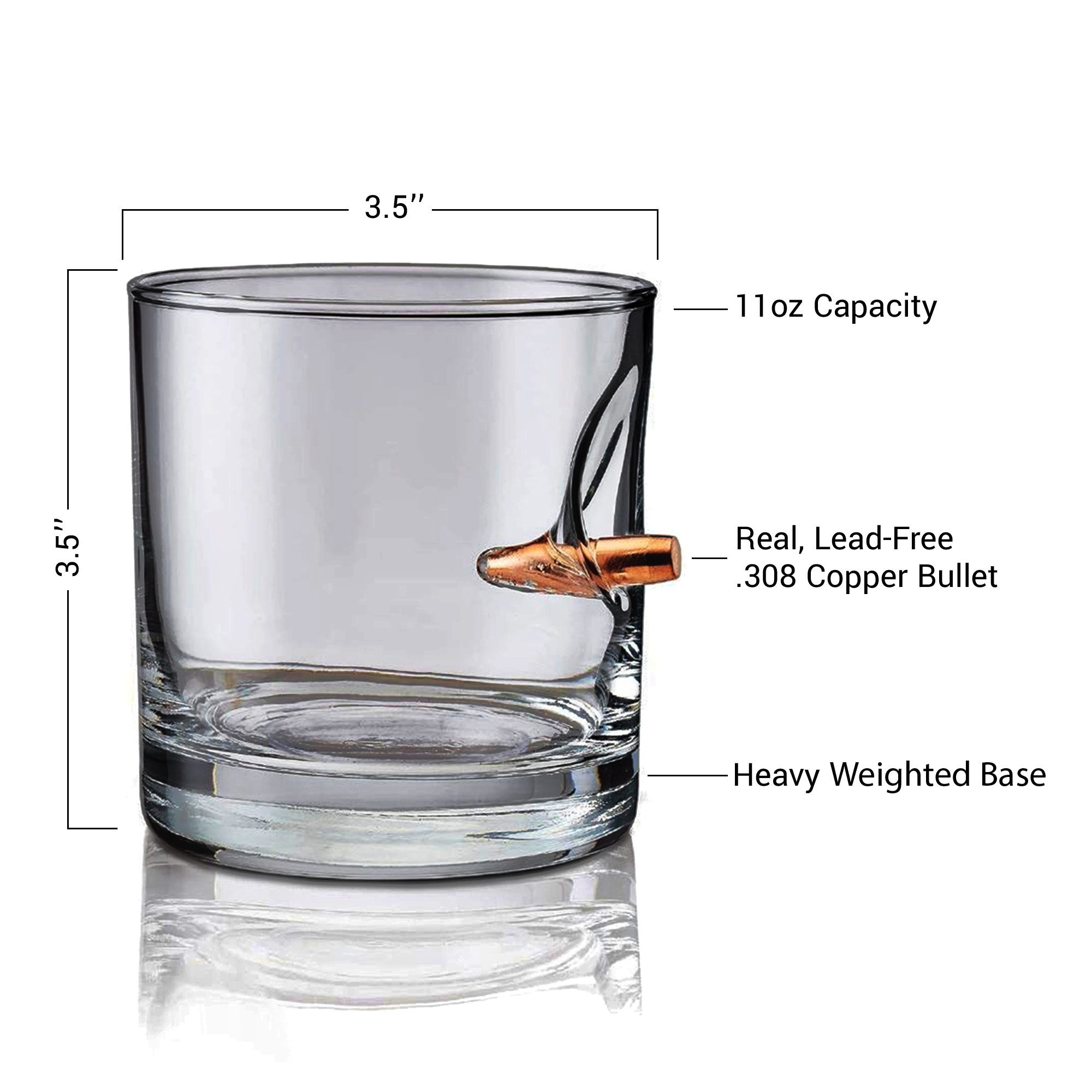 Army Paratrooper I Am .001% Bullet Whiskey Glass