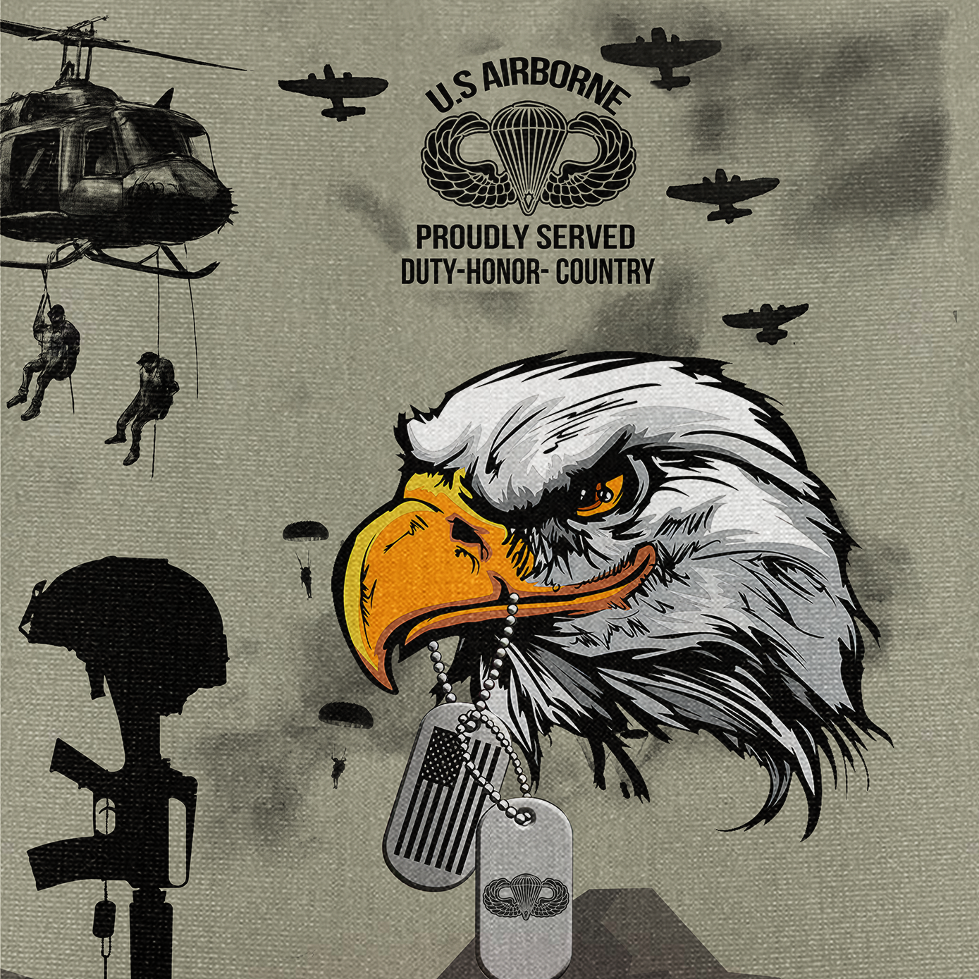 Airborne Proudly Served Cuban Shirt