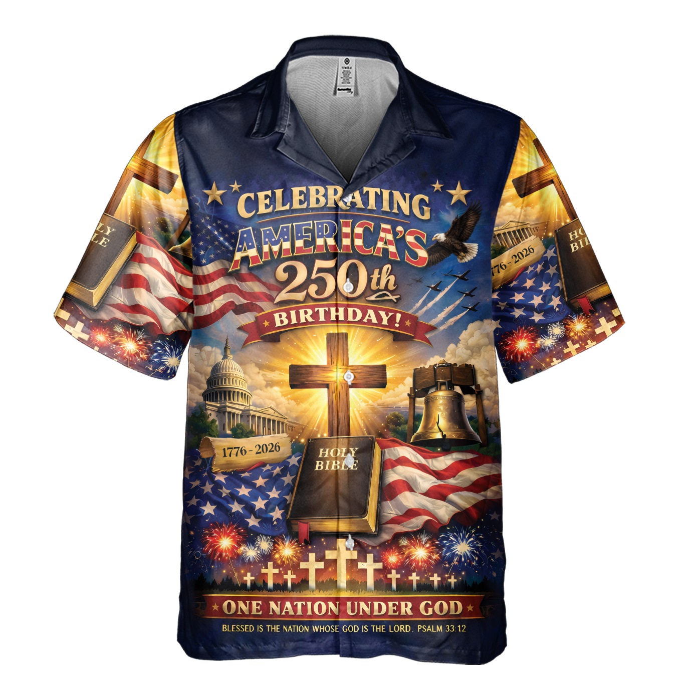 America 250 Years of Freedom Cuban Shirt