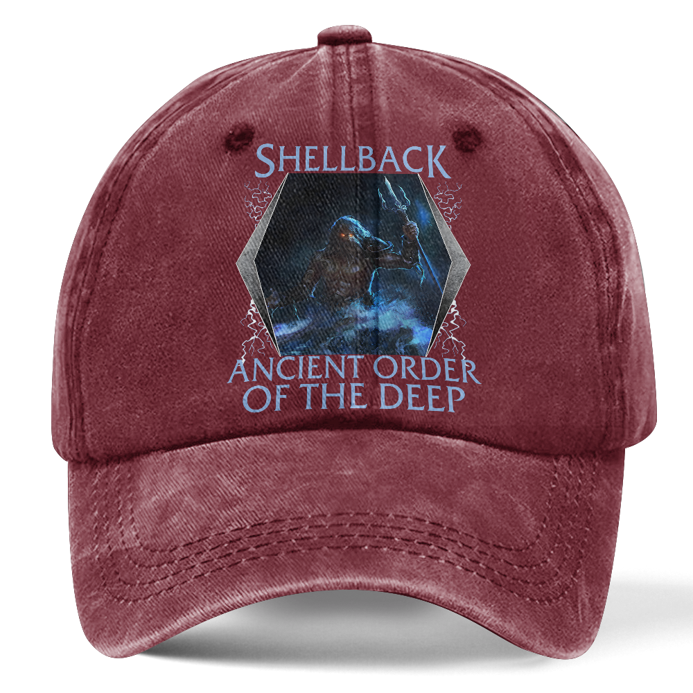Personalizable Navy Shellback Washed Cap