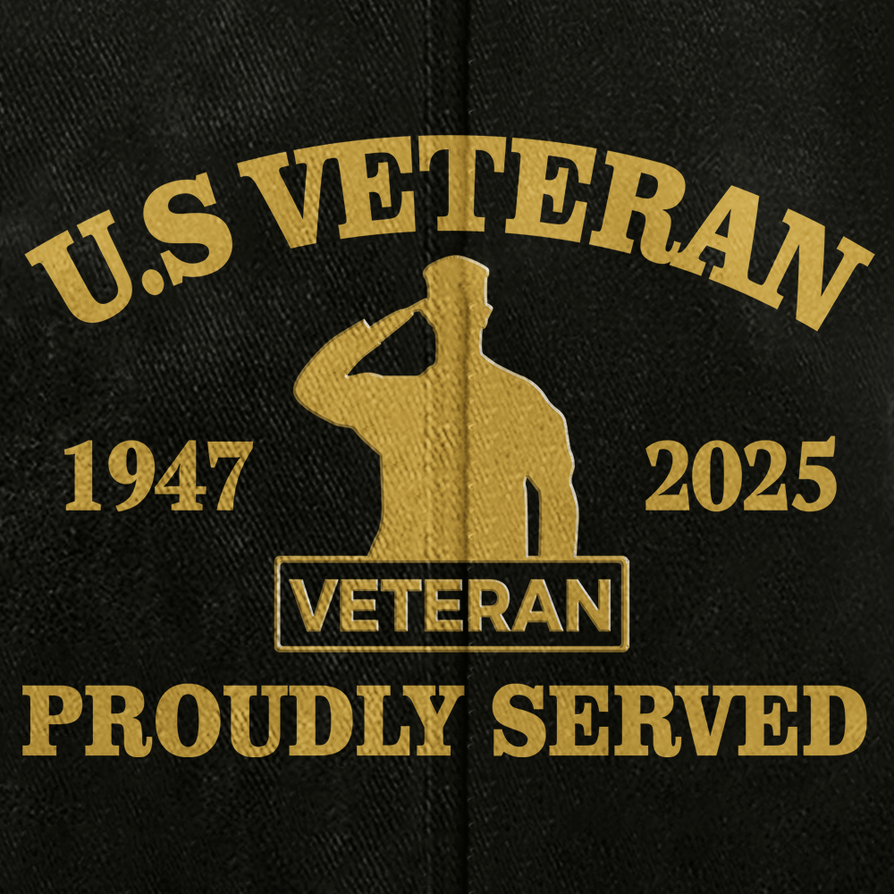 Personalizable Veteran Proudly Served Washed Cap