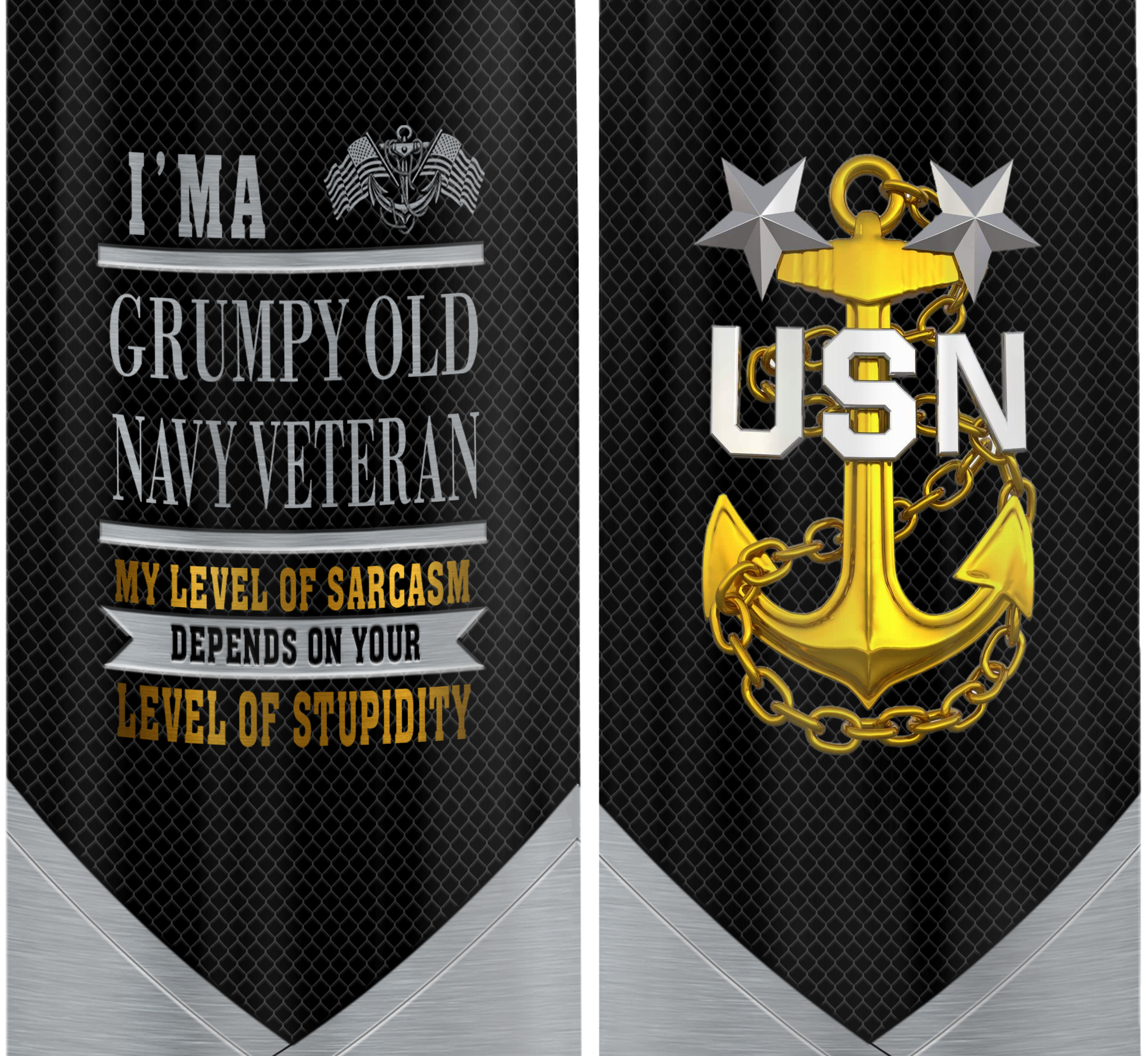 Navy Veteran Grumpy Old Veteran Bullet Tumbler