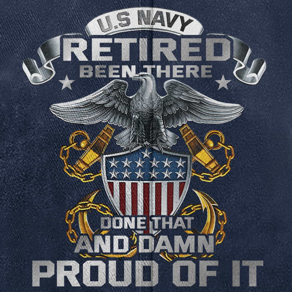 Personalized Navy Been There Done That Washed Cap