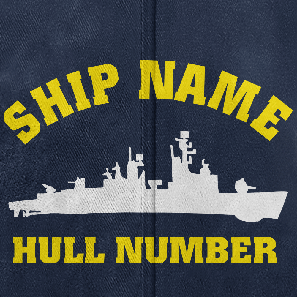 Personalized Navy Ship Name Washed Cap