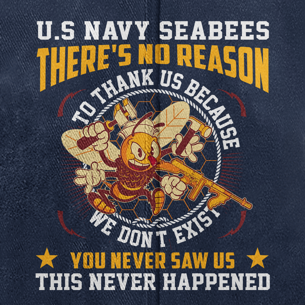 Personalizable Navy Seabee Washed Cap