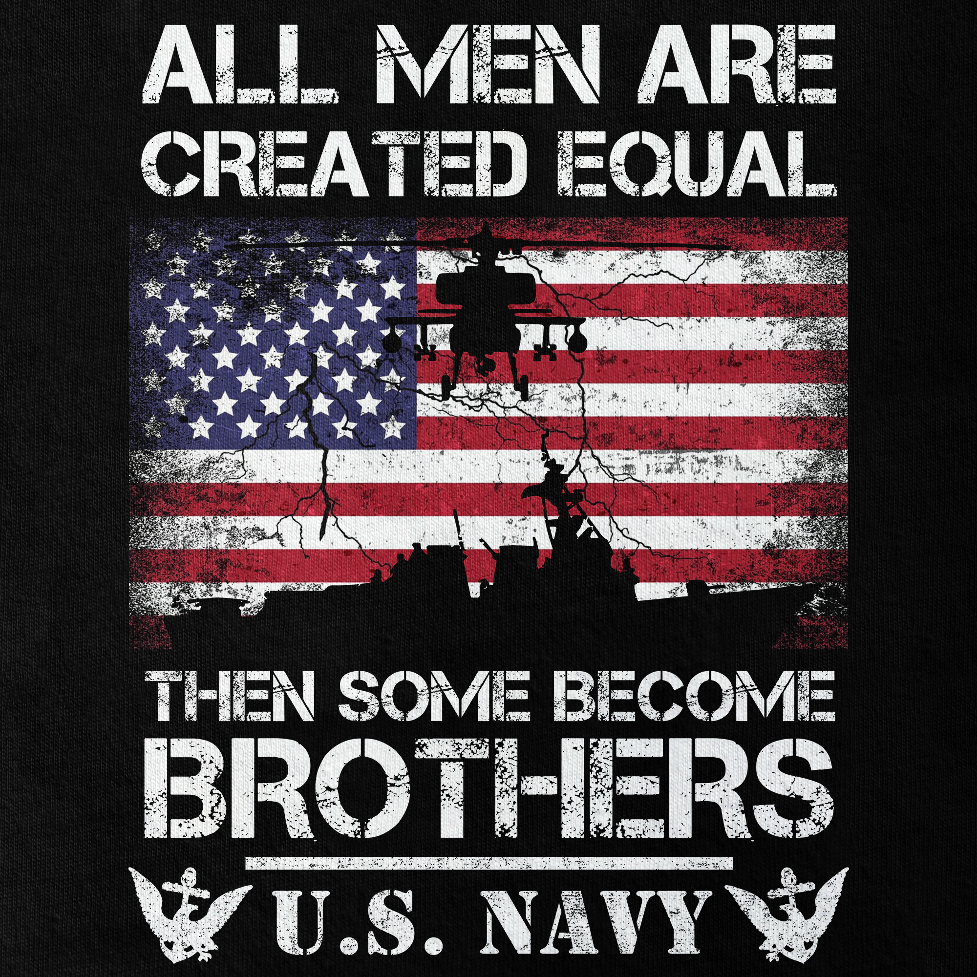 Navy Veteran All Men Are Created Equal Classic Tee