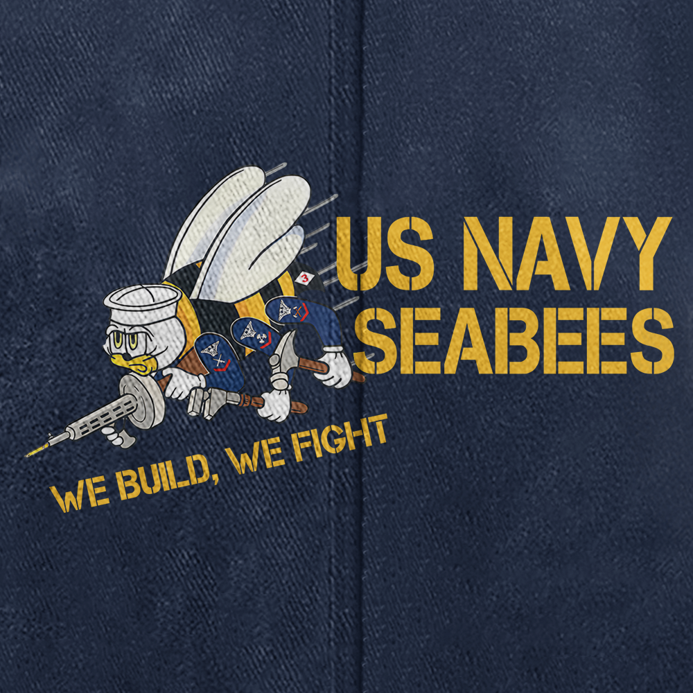 Personalizable Navy Seabee Washed Cap