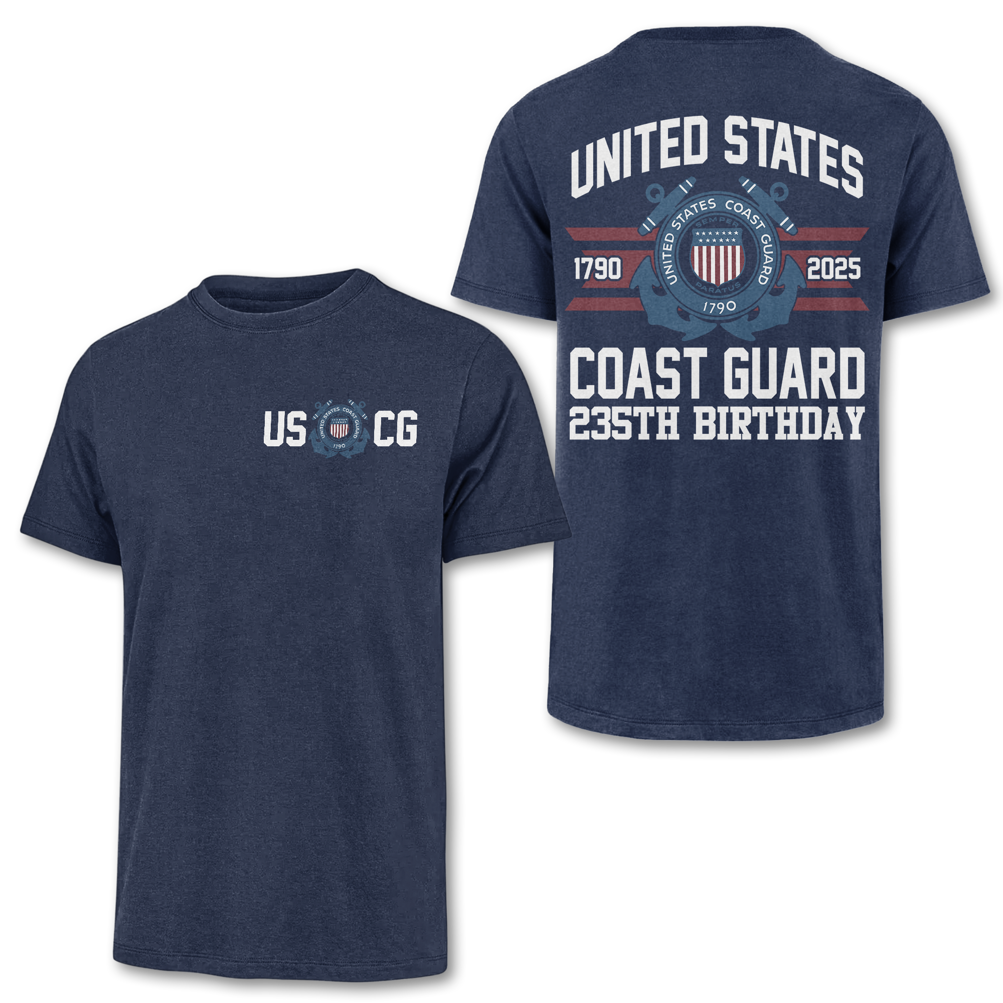 Coast Guard 235th Birthday Double Side Classic T-shirt