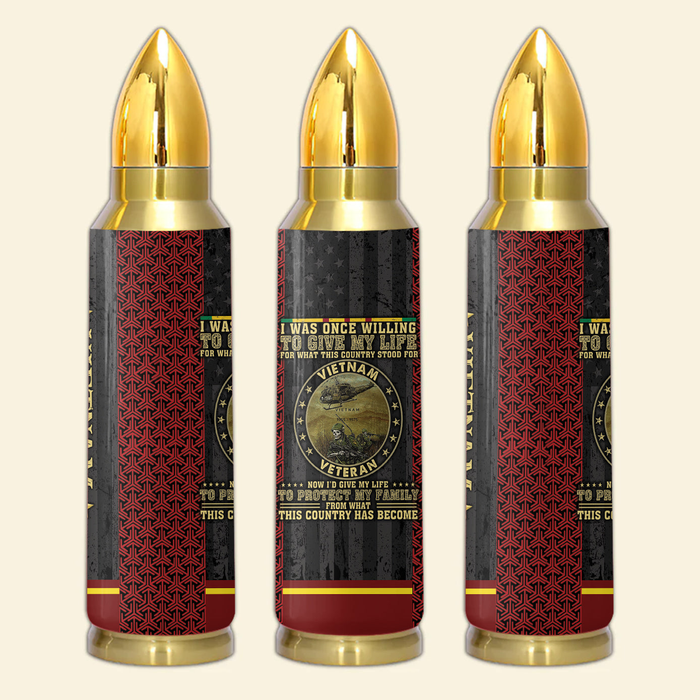 Vietnam Veteran Protect My Family Bullet Tumbler