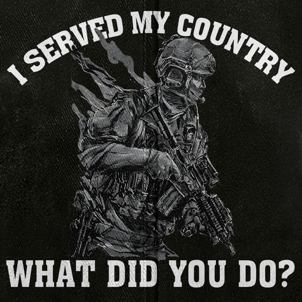 Personalizable US Veteran I Served My Country Washed Cap