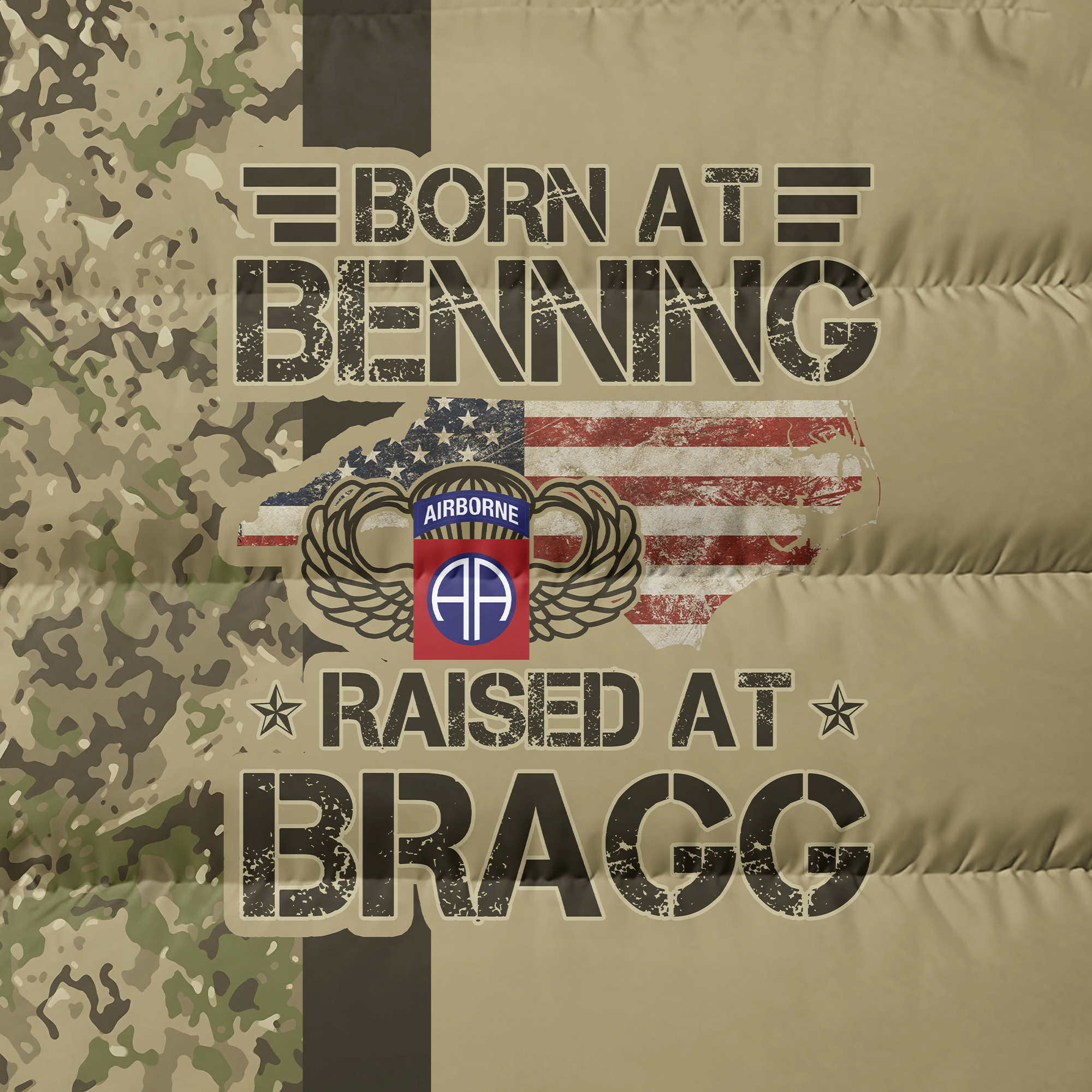 82nd Airborne Born At Benning Puffer Vest