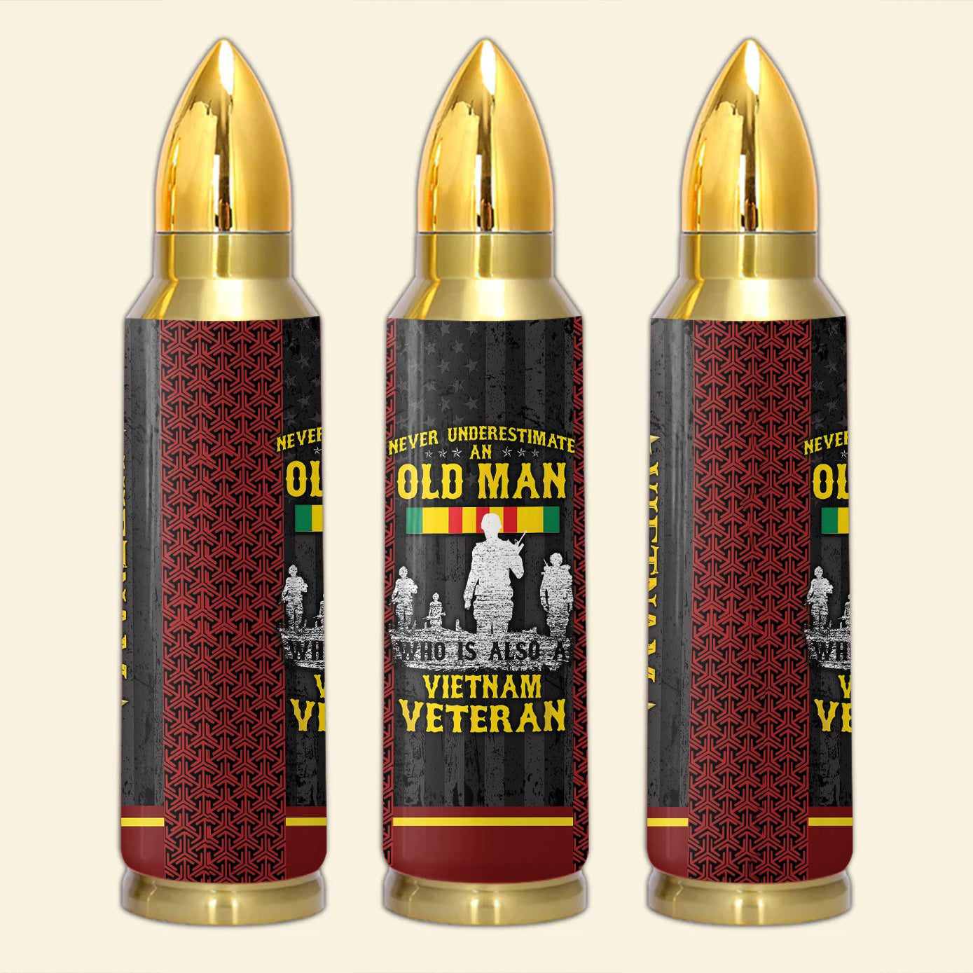 Never Underestimate An Old Man Who Is Also A Vietnam Veteran Bullet Tumbler