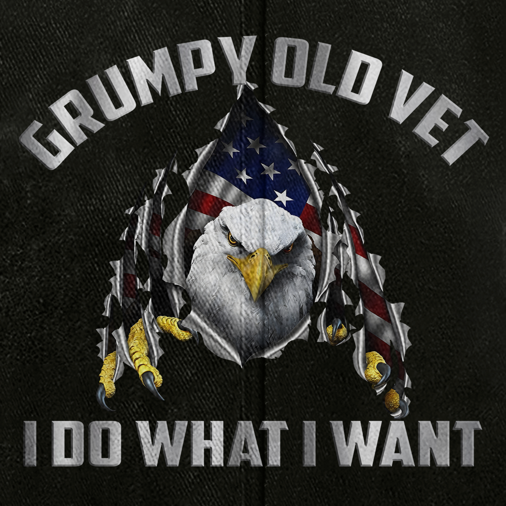 Personalizable Grumpy Old Vet Washed Cap