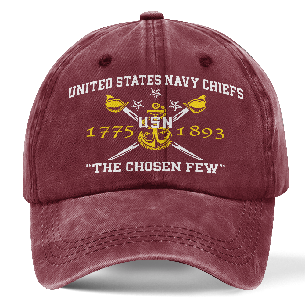 Personalizable Navy Chiefs The Chosen Few Washed Cap