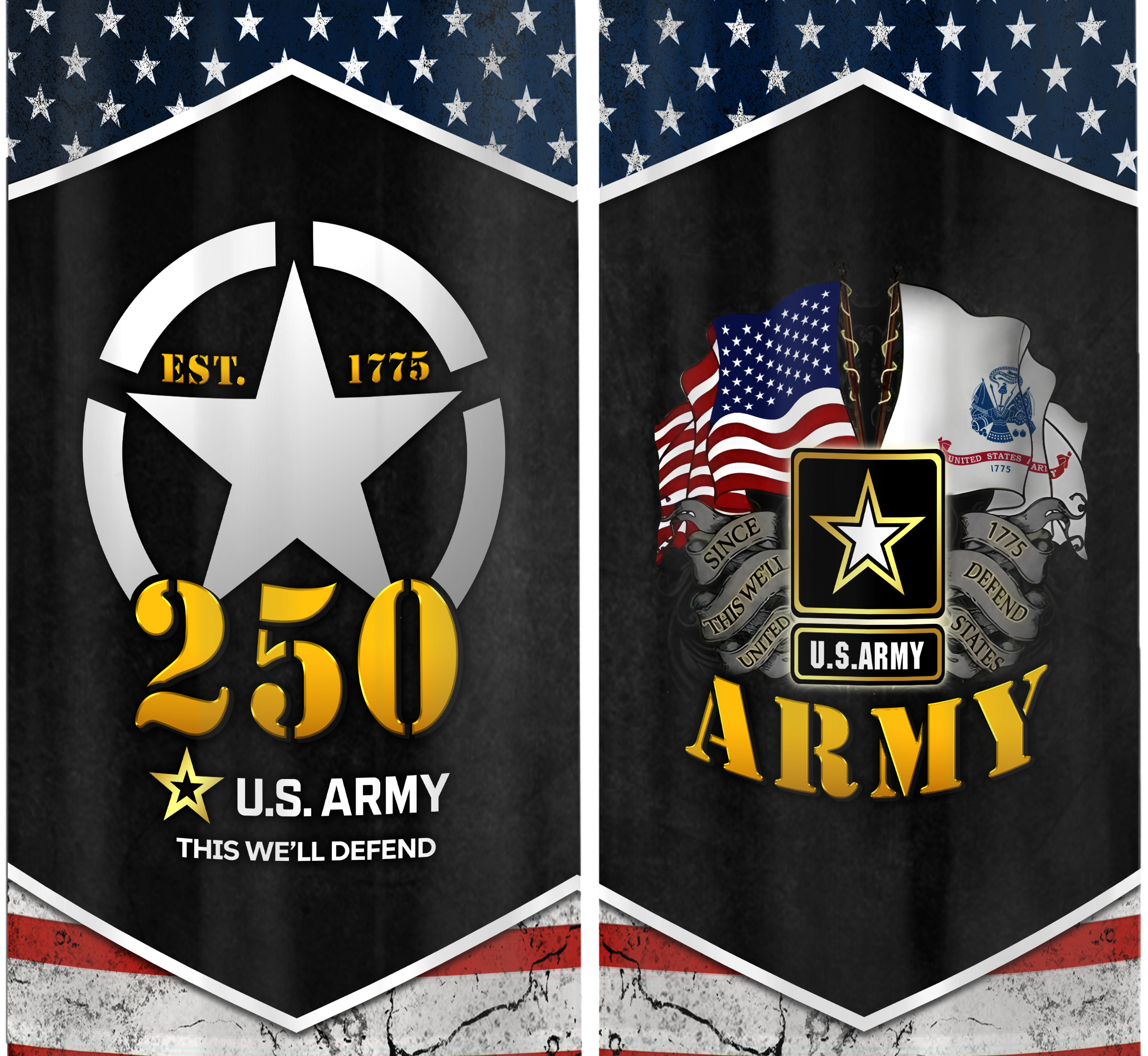 Army 250th Anniversary Bullet Tumbler