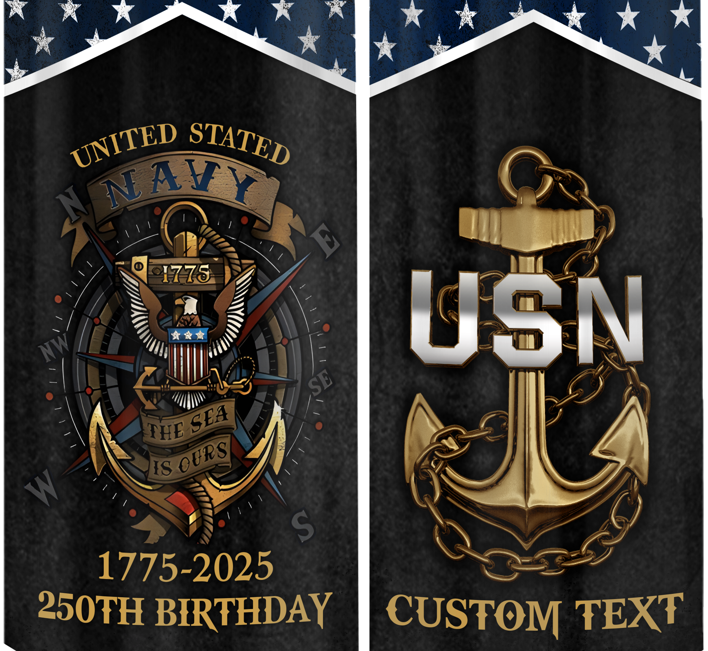 Navy 250th Anniversary Bullet Tumbler