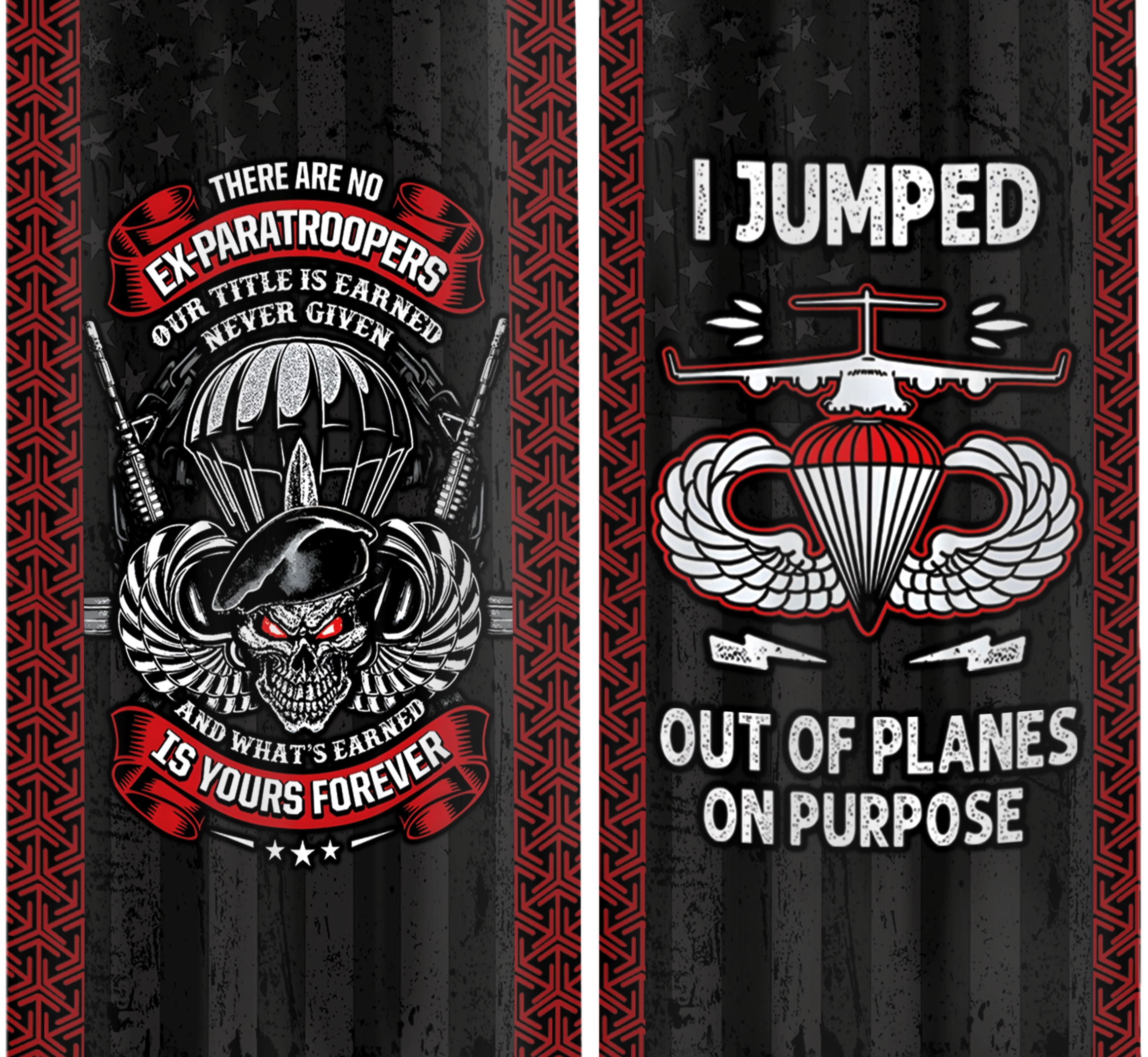 Airborne Veteran I Jump Out Of Planes On Purpose Bullet Tumbler