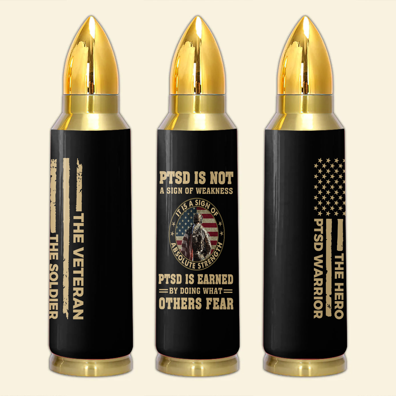 PTSD Is Not A Sign Of Weakness Bullet Tumbler