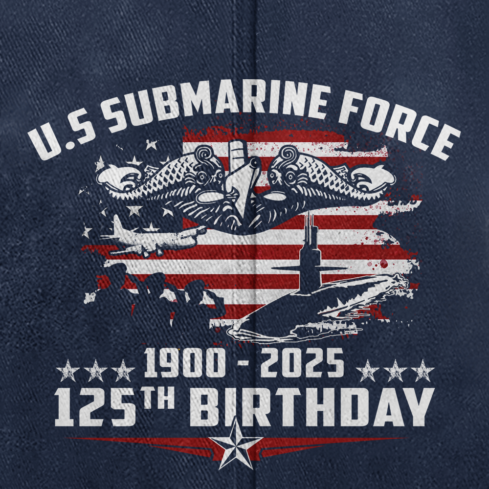Navy Submarine 125th Birthday Washed Cap
