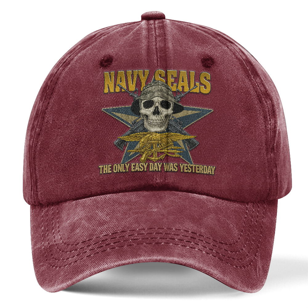 Personalizable Navy Seals Washed Cap