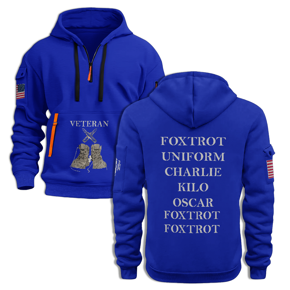 Veteran Foxtrot Uniform Quarter Zip Hoodie