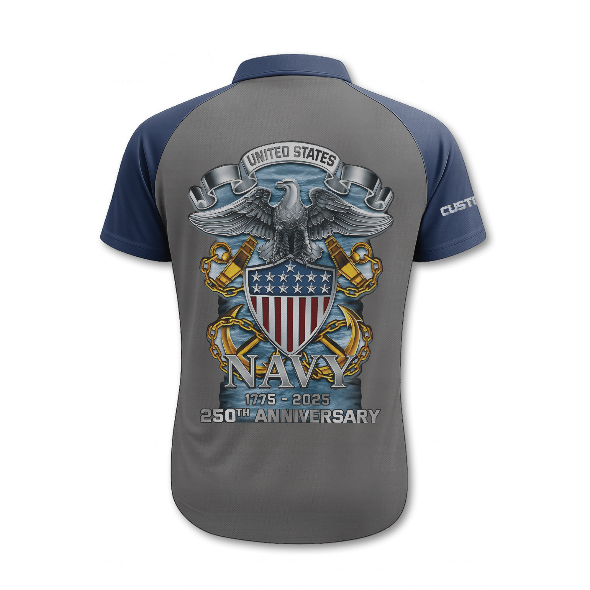 Navy 250th Anniversary Polo Shirt