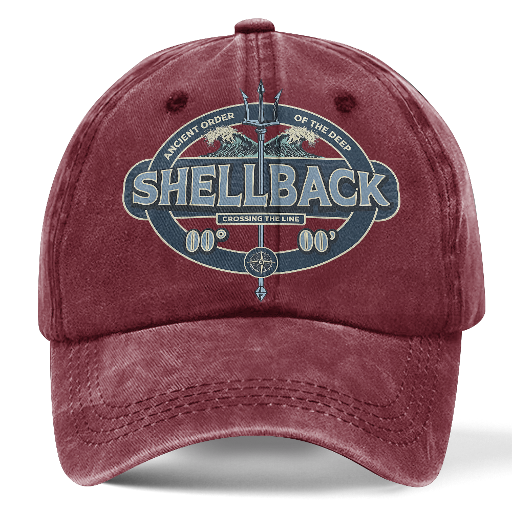 Personalizable Navy Shellback Washed Cap