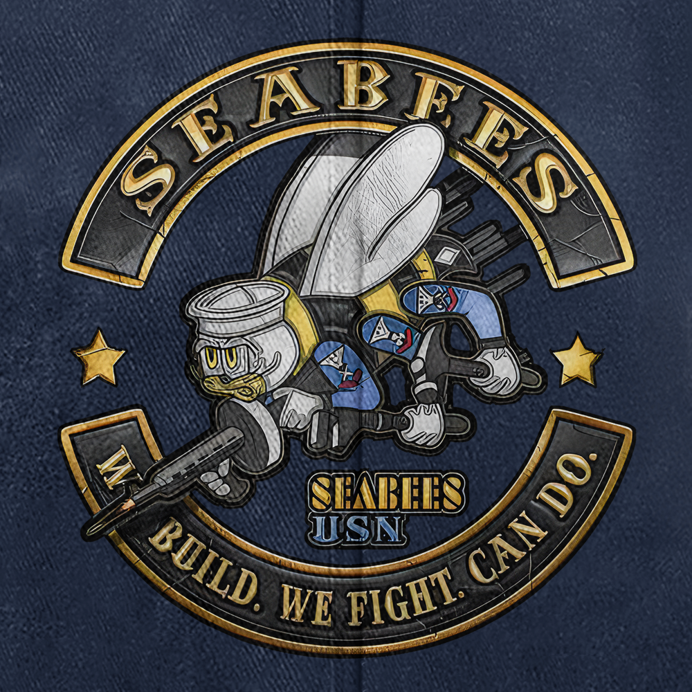 Personalizable Navy Seabee Washed Cap
