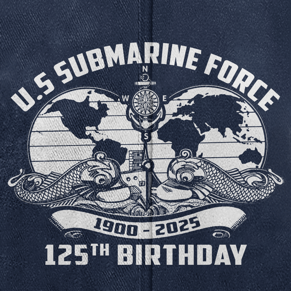 Navy Submarine 125th Birthday Washed Cap