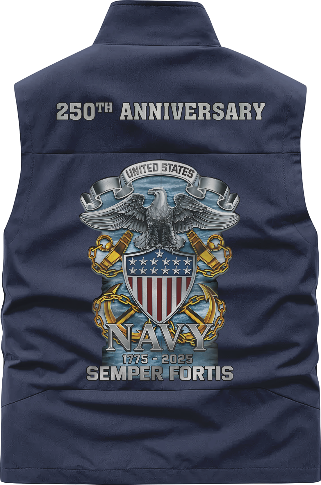 Navy 250th Anniversary Pocket Vest