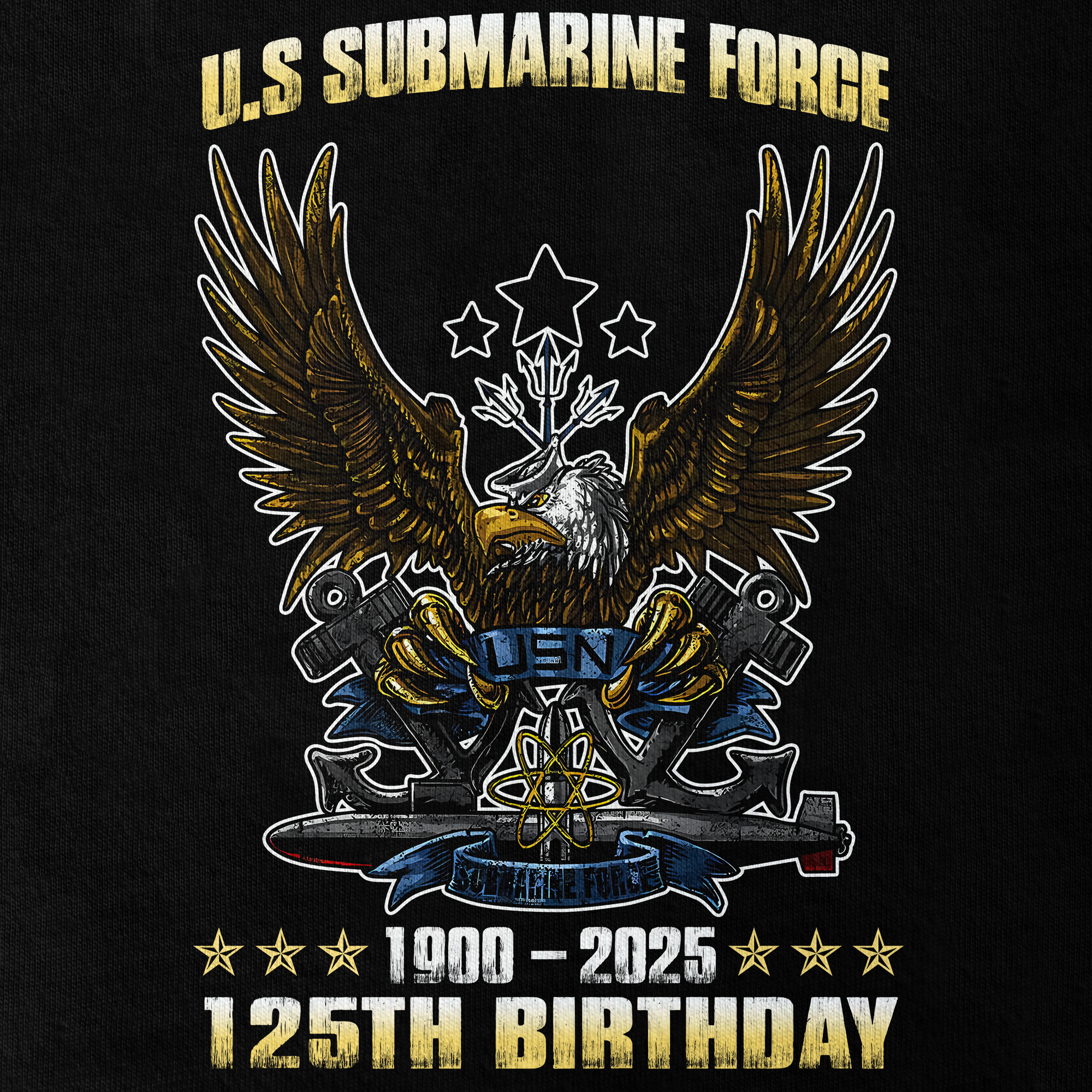 Navy Submarine 125th Birthday Double Sides Classic T-shirt